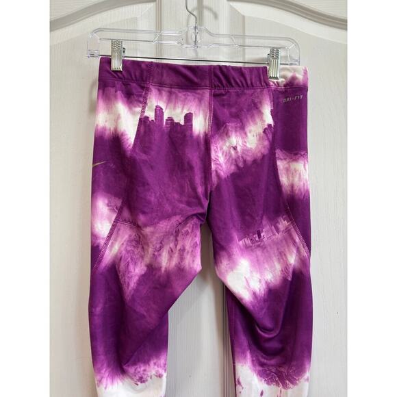 Nike Women S Pro Combat Dri-Fit Tie Dye Workout Leggings Gym Athletic Sports - Picture 5 of 6
